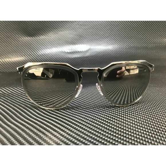 Emporio Armani Mirror 54mm Round Silver Sunglasses